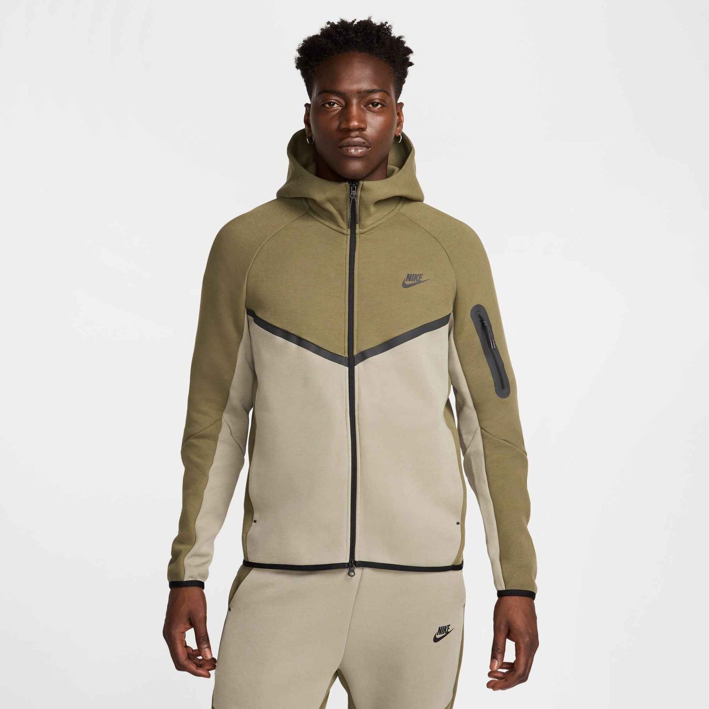 Nike Mens Tech Fleece Hoodie - Medium Olive/Light Army