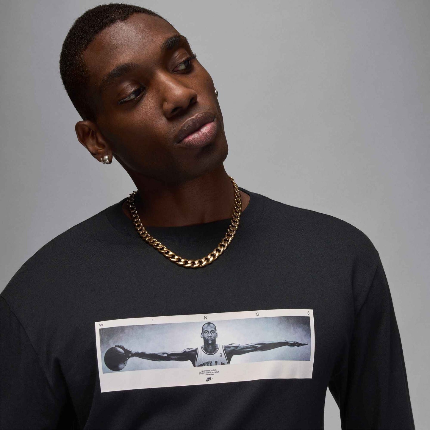 Air Jordan Mens Long Sleeve Crewneck - Black