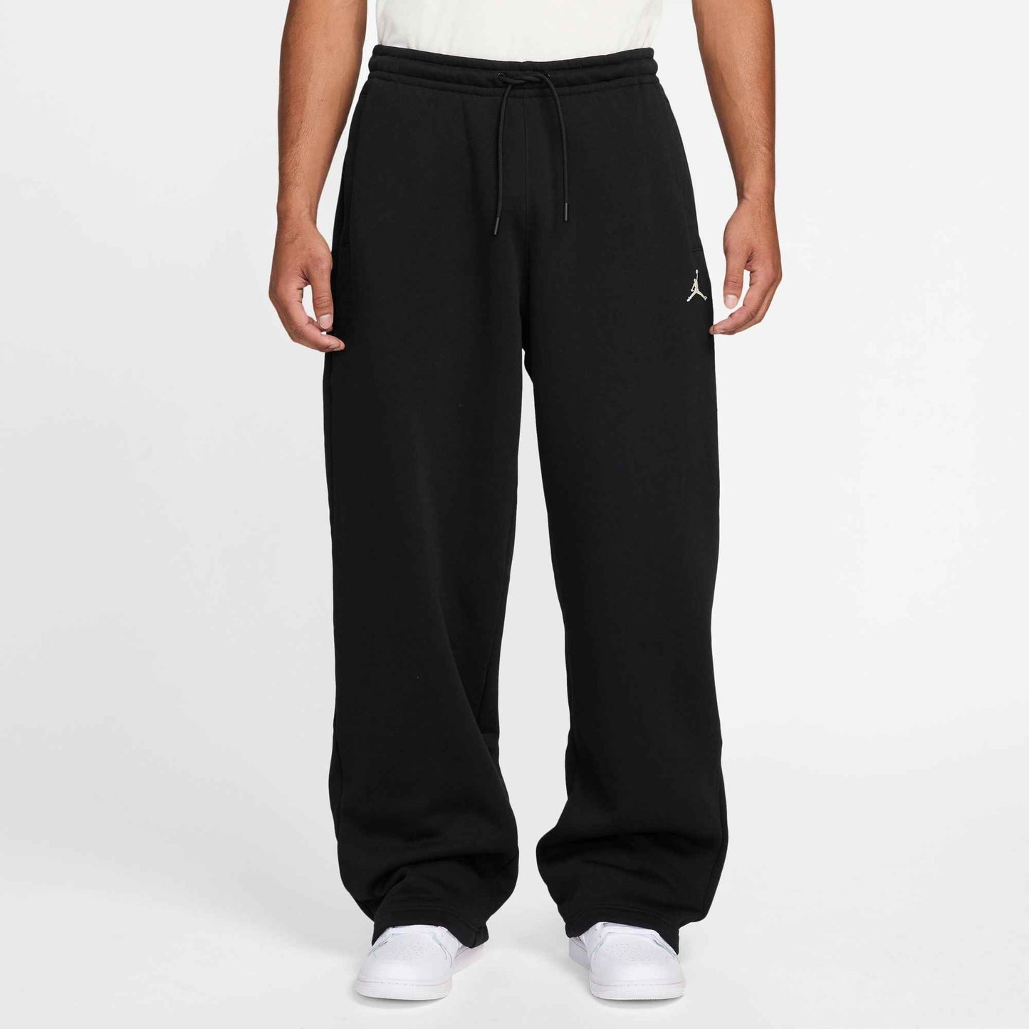 Air Jordan Mens Oversized Open-Hem Sweatpants - Black