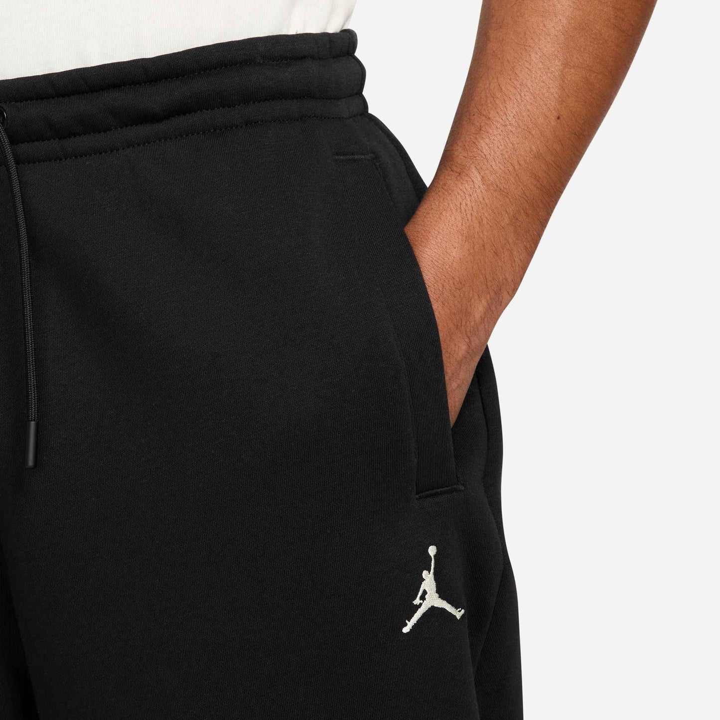 Air Jordan Mens Oversized Open-Hem Sweatpants - Black