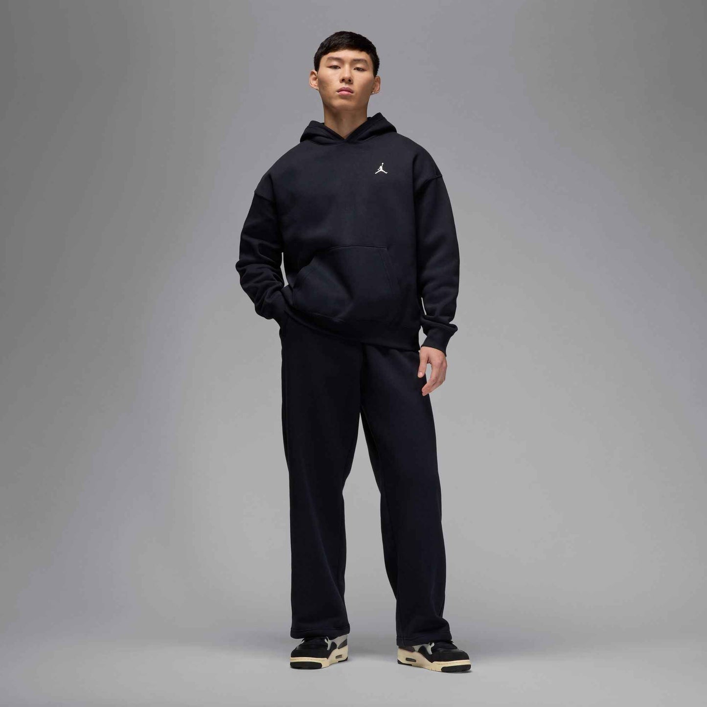 Air Jordan Mens Oversized Open-Hem Sweatpants - Black