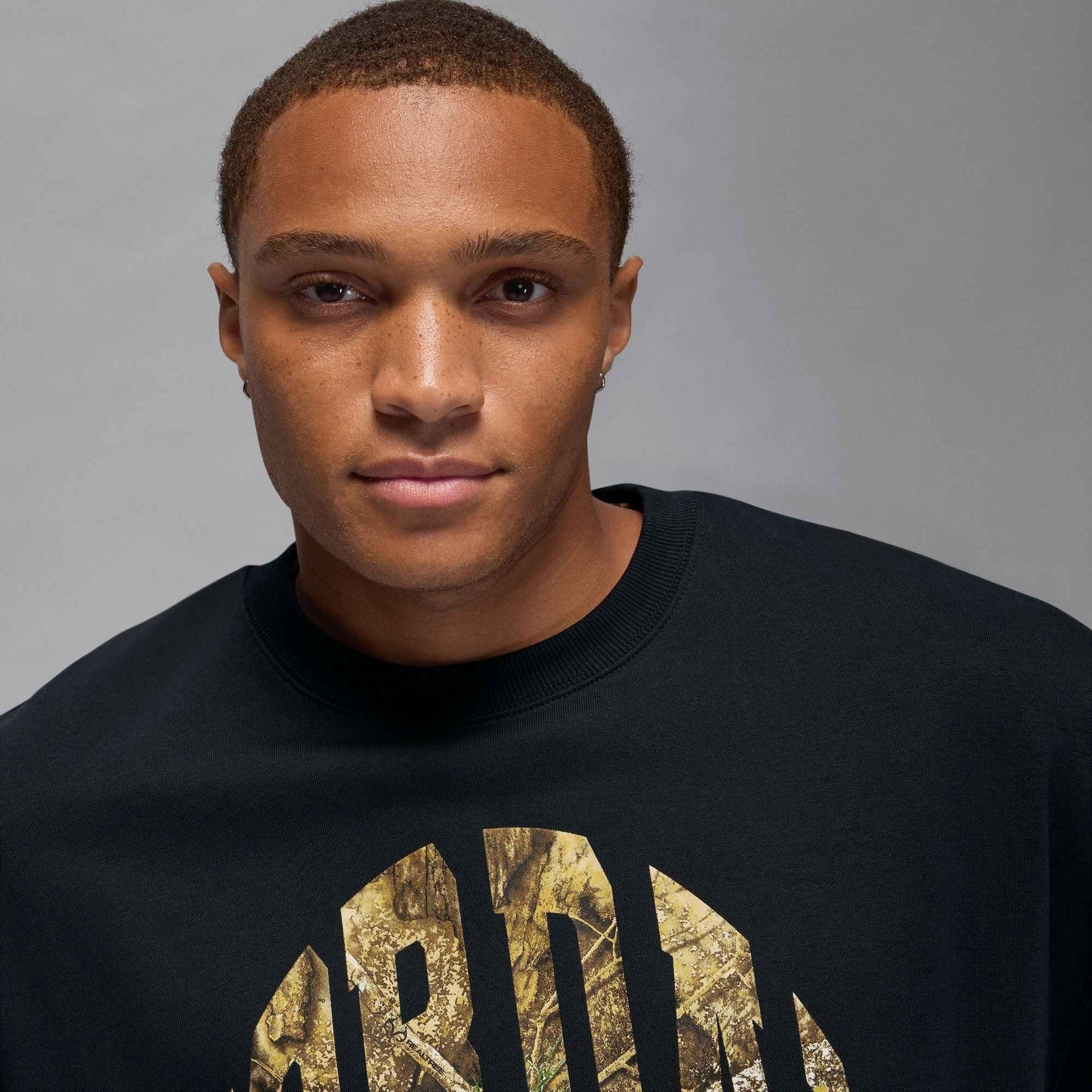 Air Jordan Mens French Terry Realtree Crewneck - Black