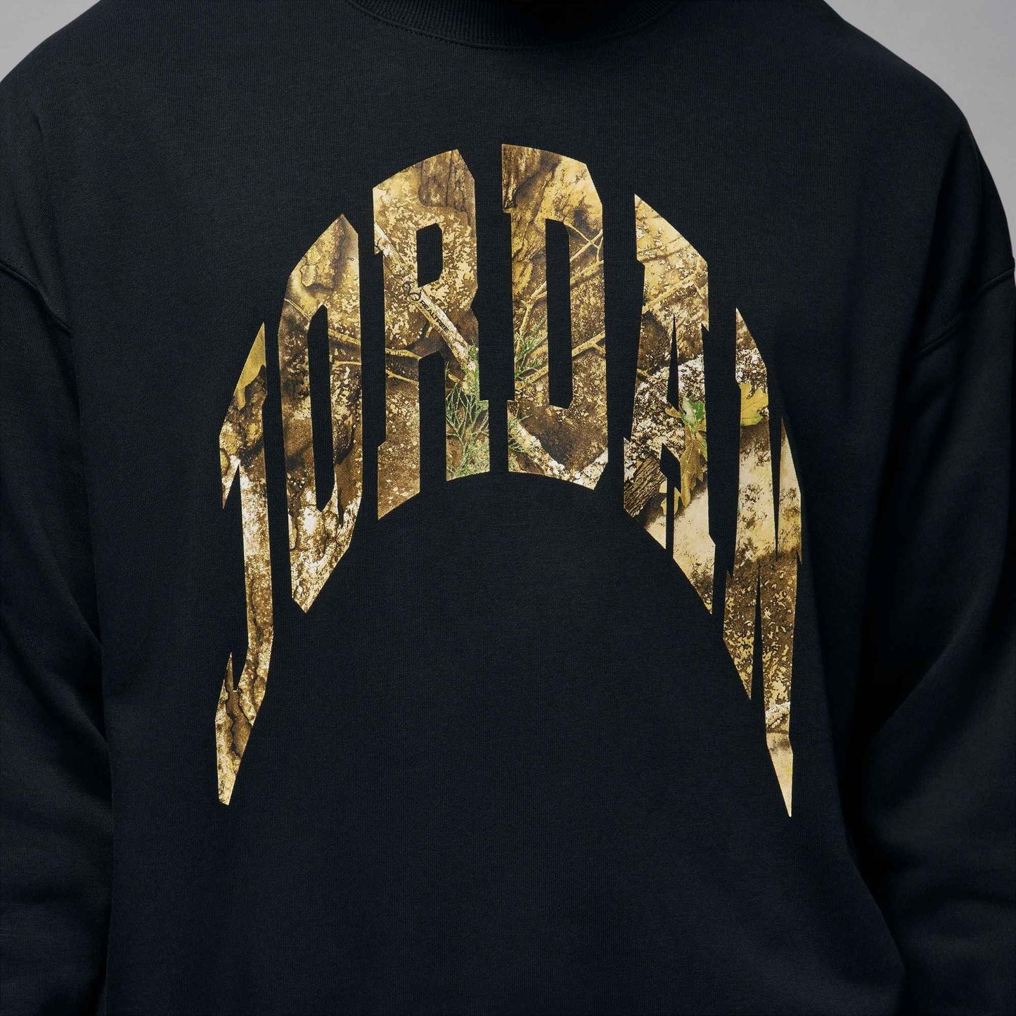 Air Jordan Mens French Terry Realtree Crewneck - Black
