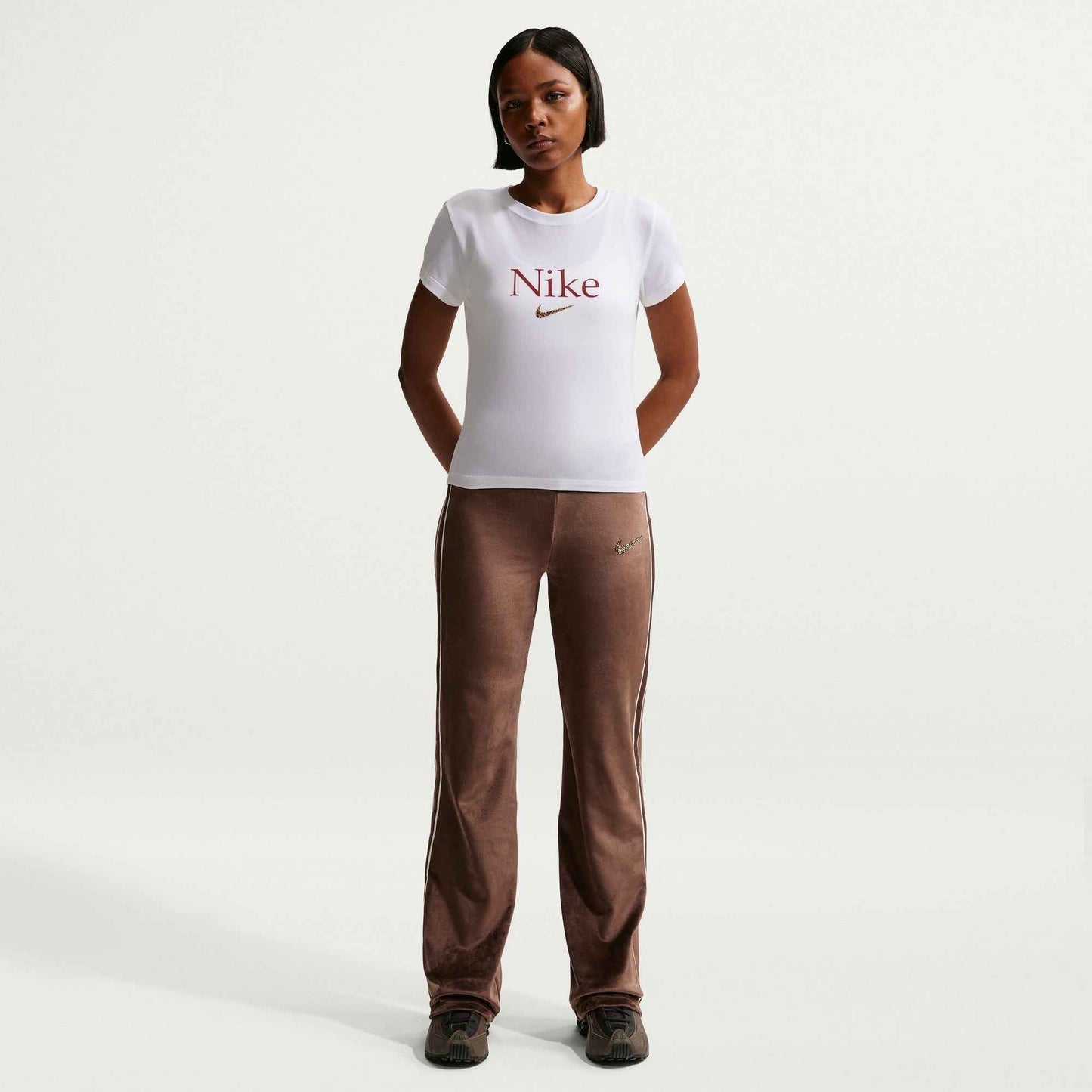 Nike Womens Cropped Tee - White