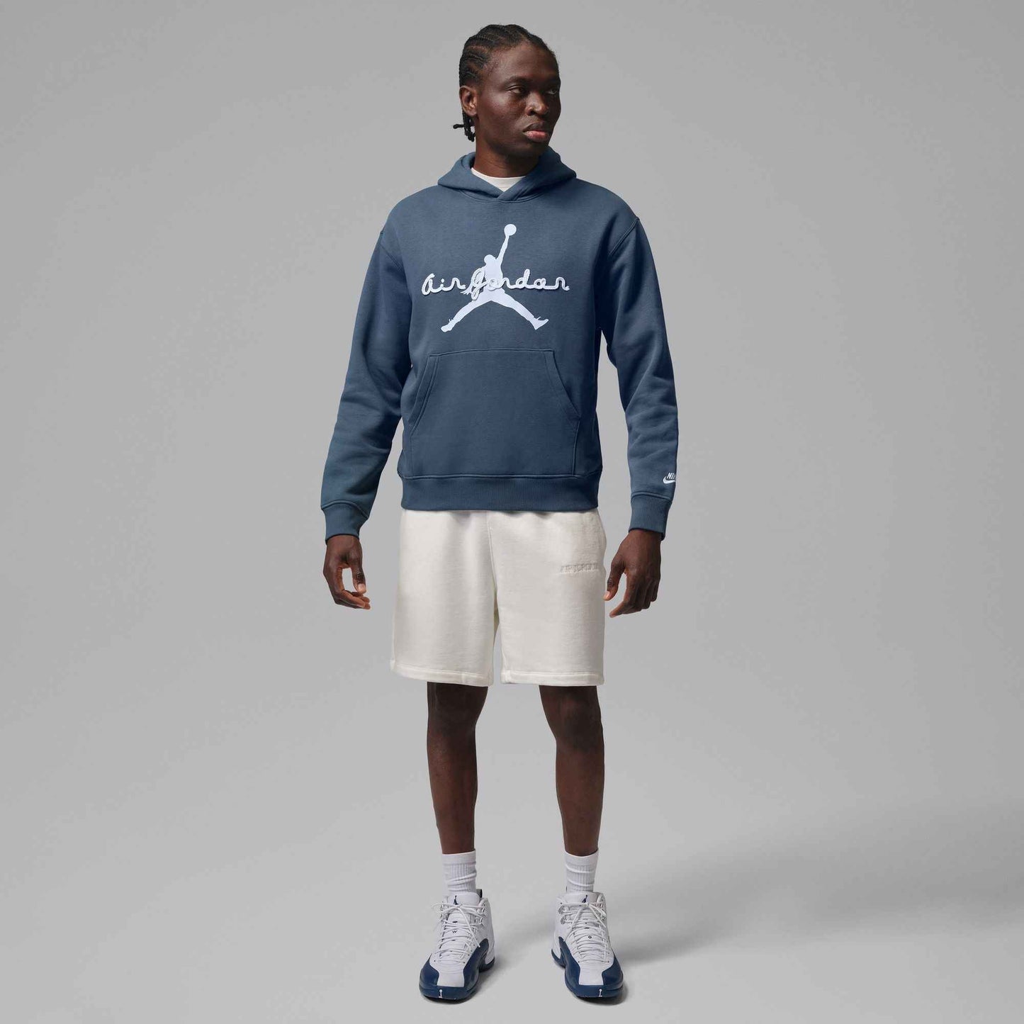 Air Jordan Mens Brooklyn Fleece Pullover Hoodie - Squadron Blue