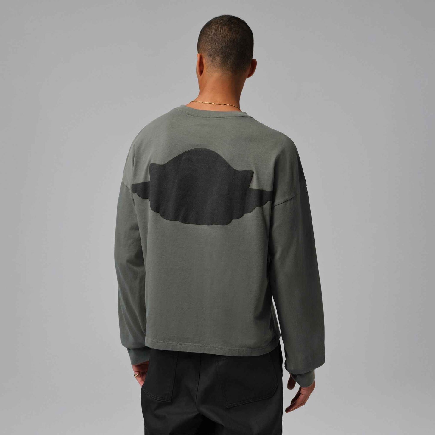 Air Jordan Mens Wings Long Sleeve - River Rock
