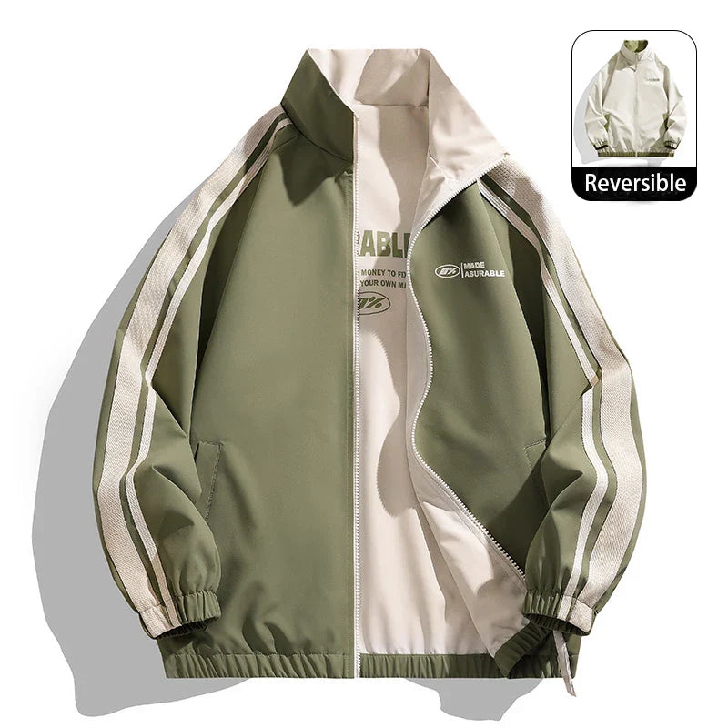 Reversible Loose Fit Zipper Jacket