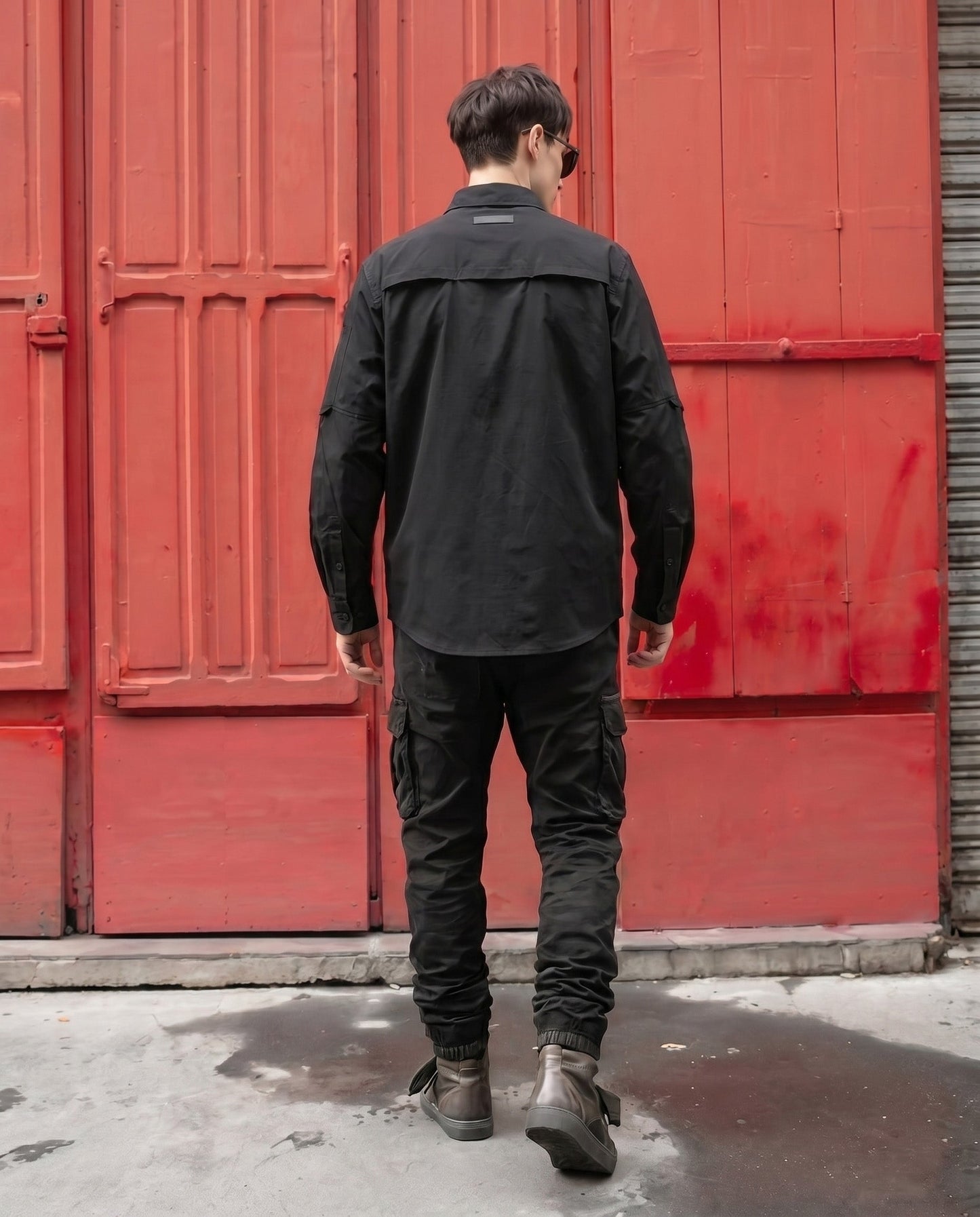 Rib Style Side Pockets Cargo Pants