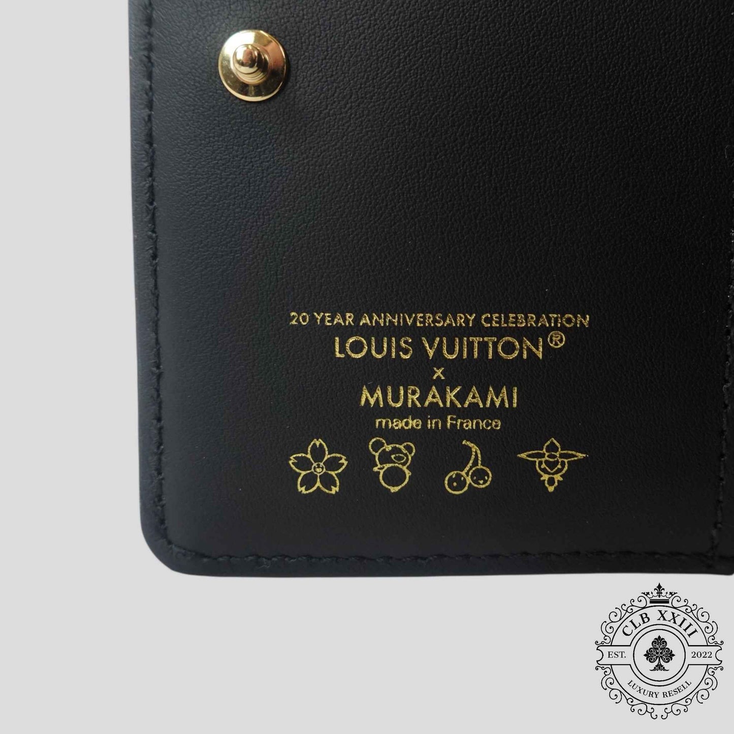 Louis Vuitton Takashi Murakami Lou Wallet in Black