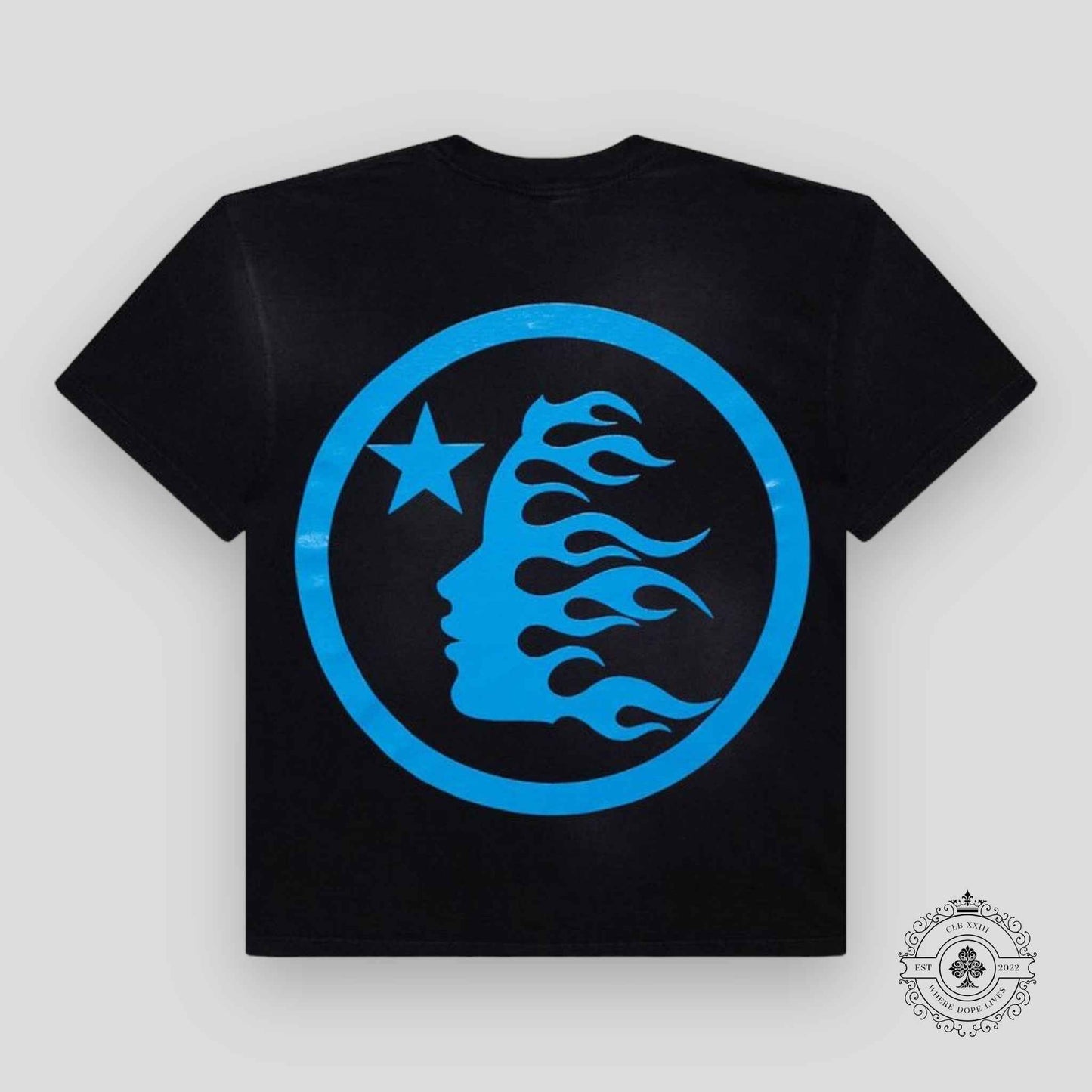 Hellstar Sport Logo Gel T-shirt in Black / Blue