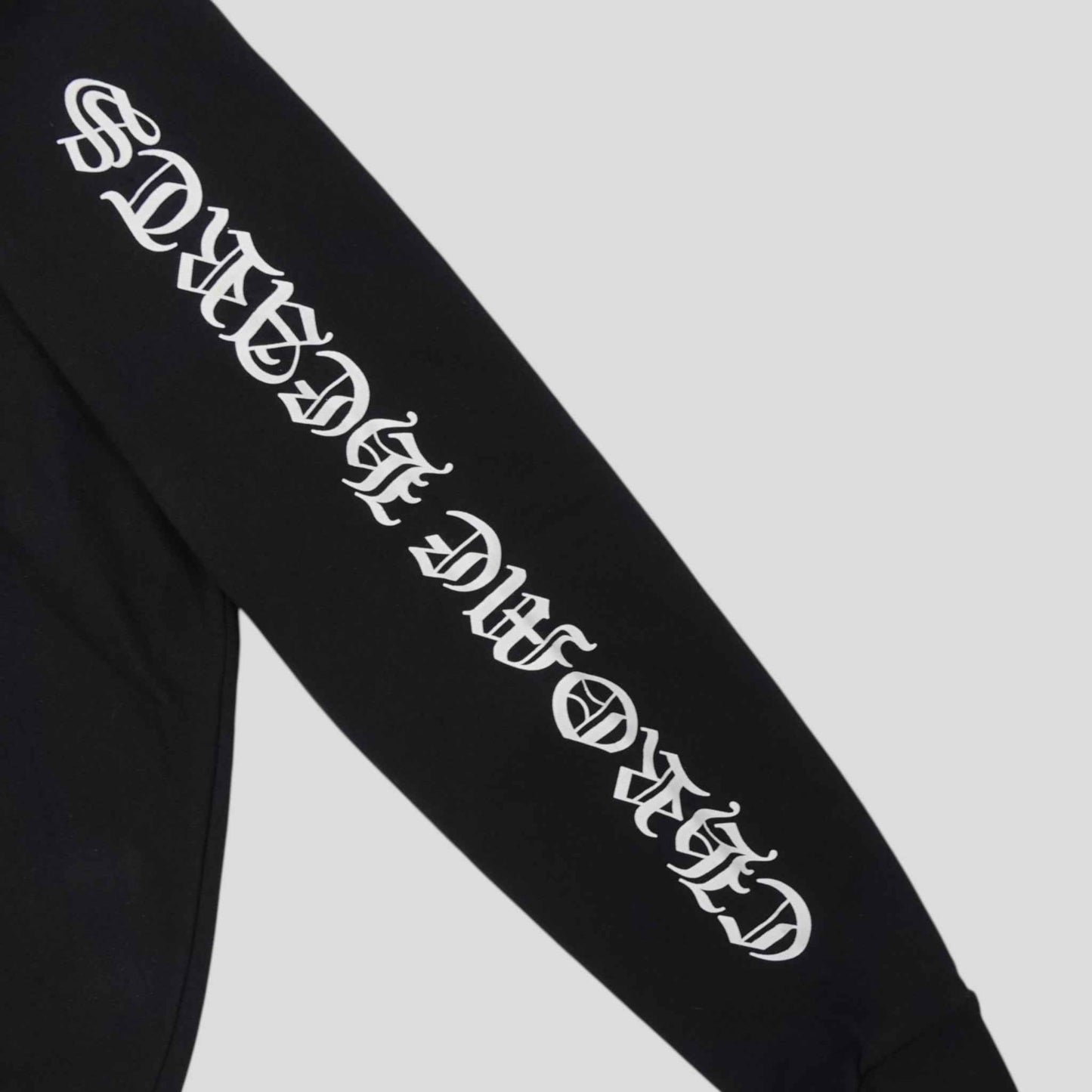Chrome Hearts Scroll Logo Hoodie in Black