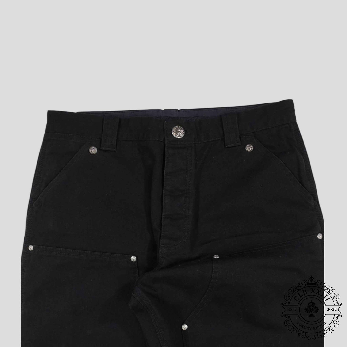 Chrome Hearts Double Knee Carpenter Pants in Black