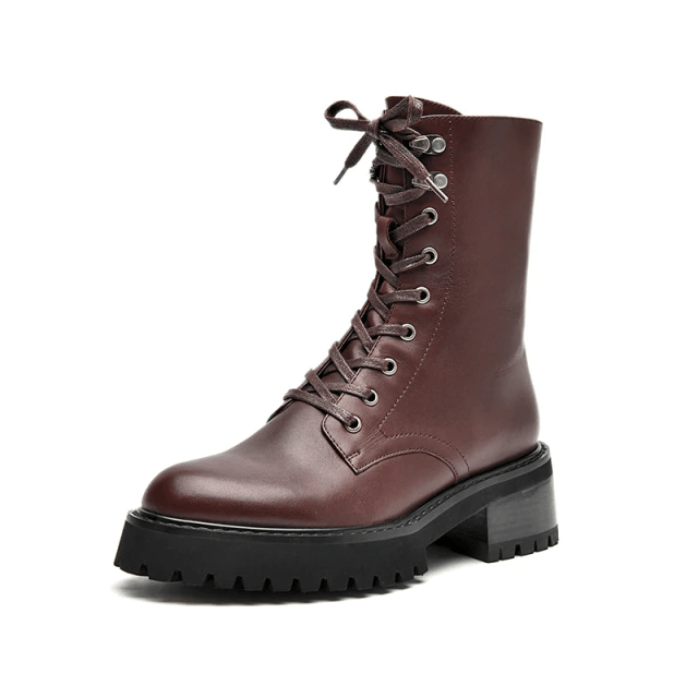 USS Shoes Beyota Women's Boots With Zipper And Laces - Luxuryurbanwear