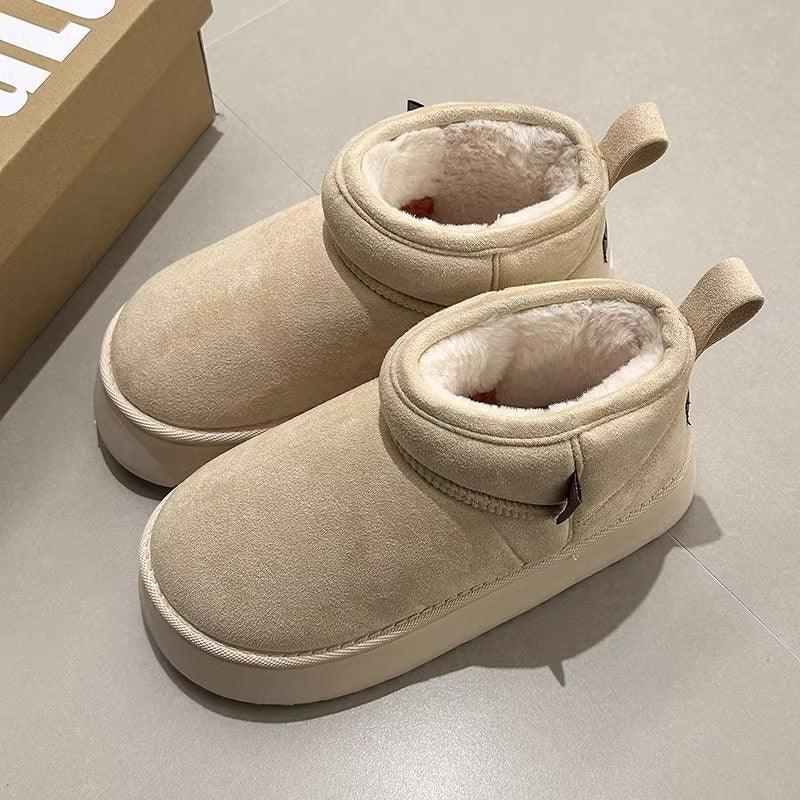 Retro Versatile Fashion Cotton Shoes Women's Anti slip Snow Shoes - Luxuryurbanwear