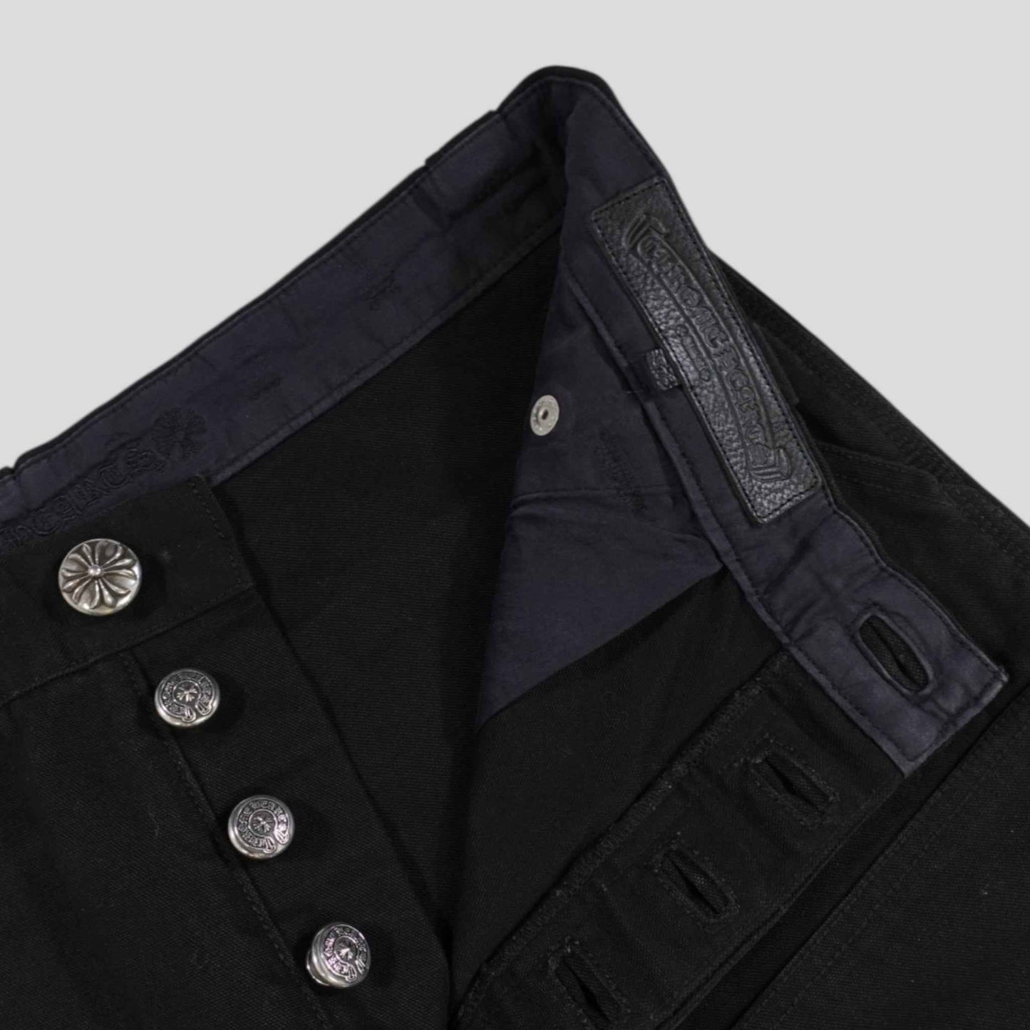 Chrome Hearts Double Knee Carpenter Pants in Black