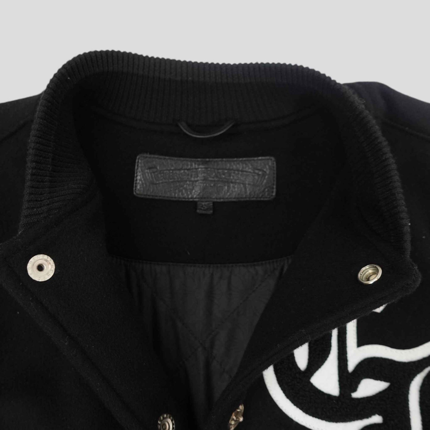 Chrome Hearts Eagle Patch Varsity Jacket