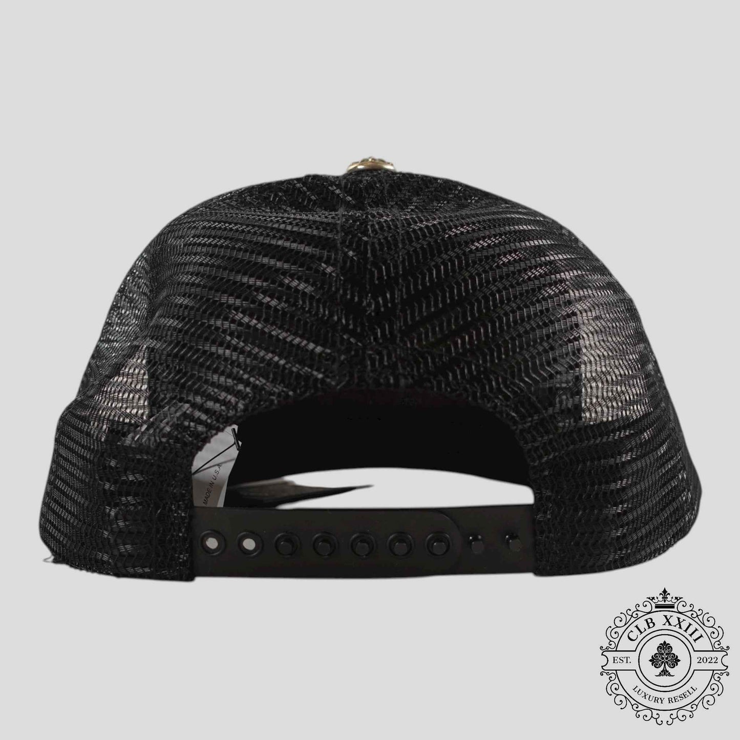 Chrome Hearts Miami Exclusive CH Patch Trucker Hat in Black