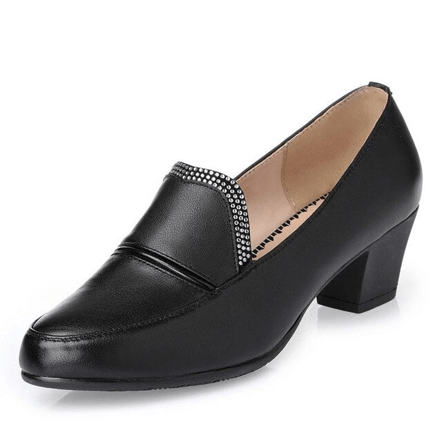 USS Shoes Charis Women's Leather Pumps Shoes Sale Drop Black (Size 7)