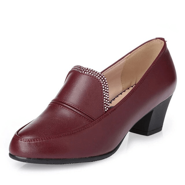 USS Shoes Charis Women's Leather Pumps Shoes Sale Drop Red (Sizes 7/9)
