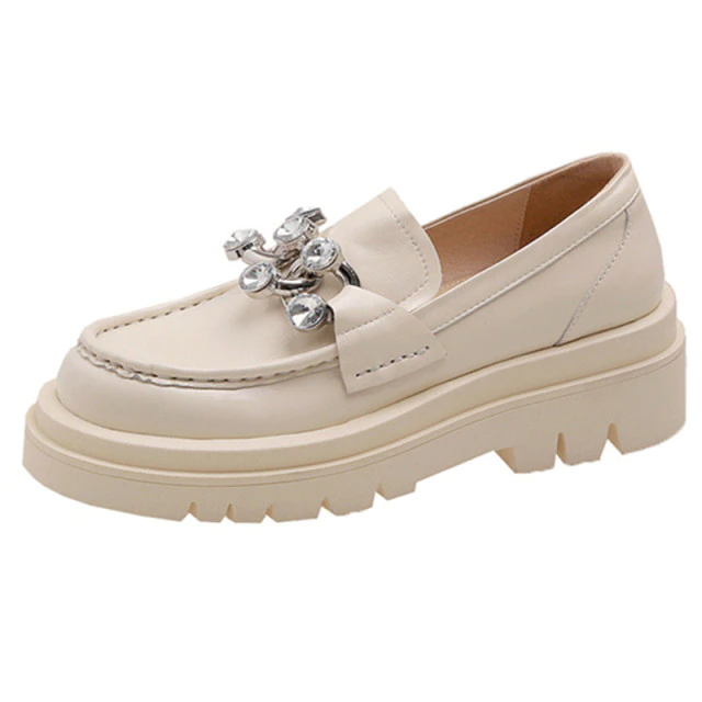 Clarex Flat Leather Platform Shoes - Luxuryurbanwear