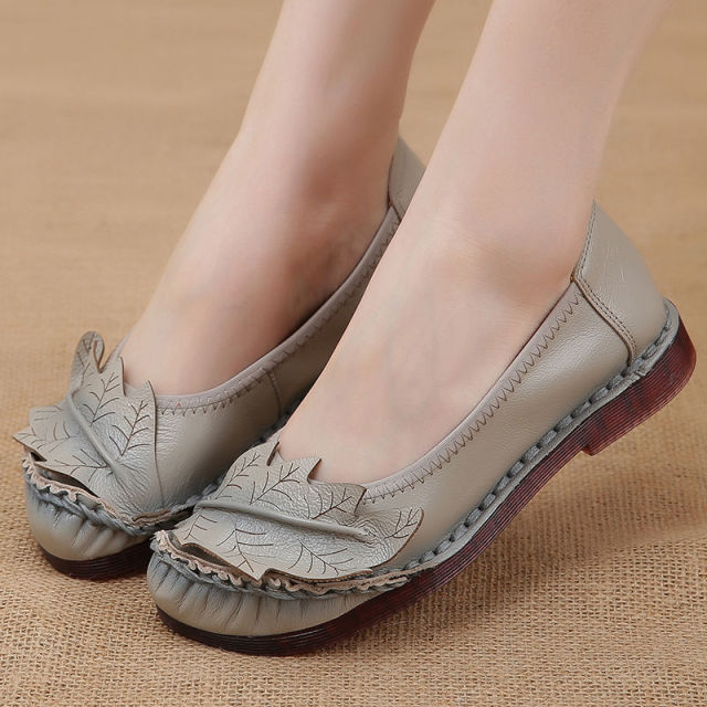 USS Shoes Coralia Women's Leather Flat Slip-On Shoes - Luxuryurbanwear