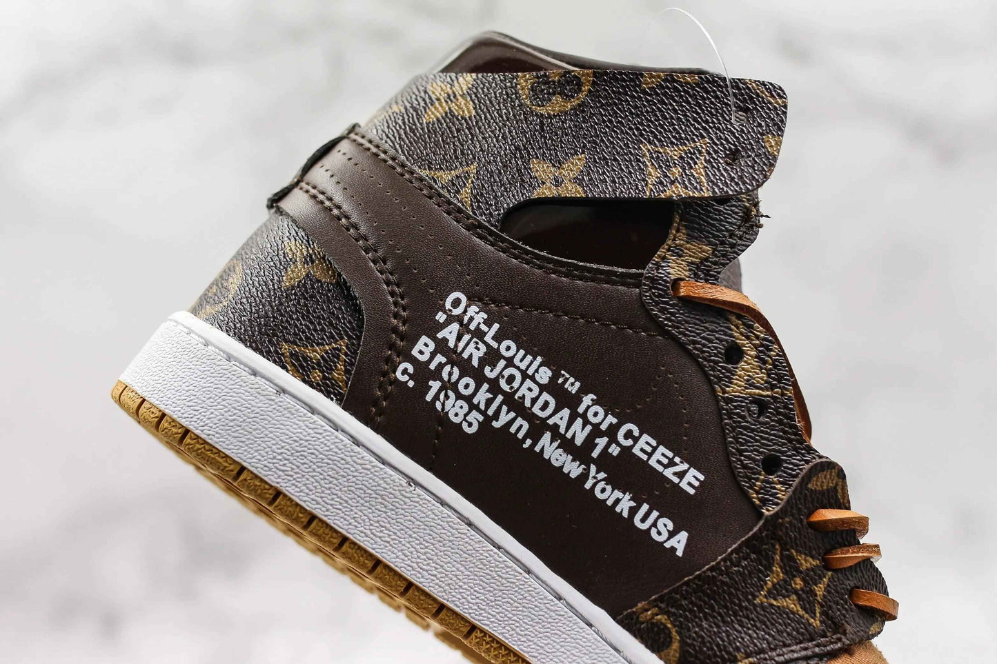 Custom Air Jordan 1 Monogram High Q With Original Box SneakerNational