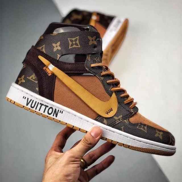 Custom Air Jordan 1 Monogram High Q With Original Box SneakerNational