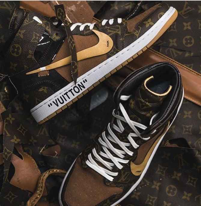 Custom Air Jordan 1 Monogram High Q With Original Box SneakerNational