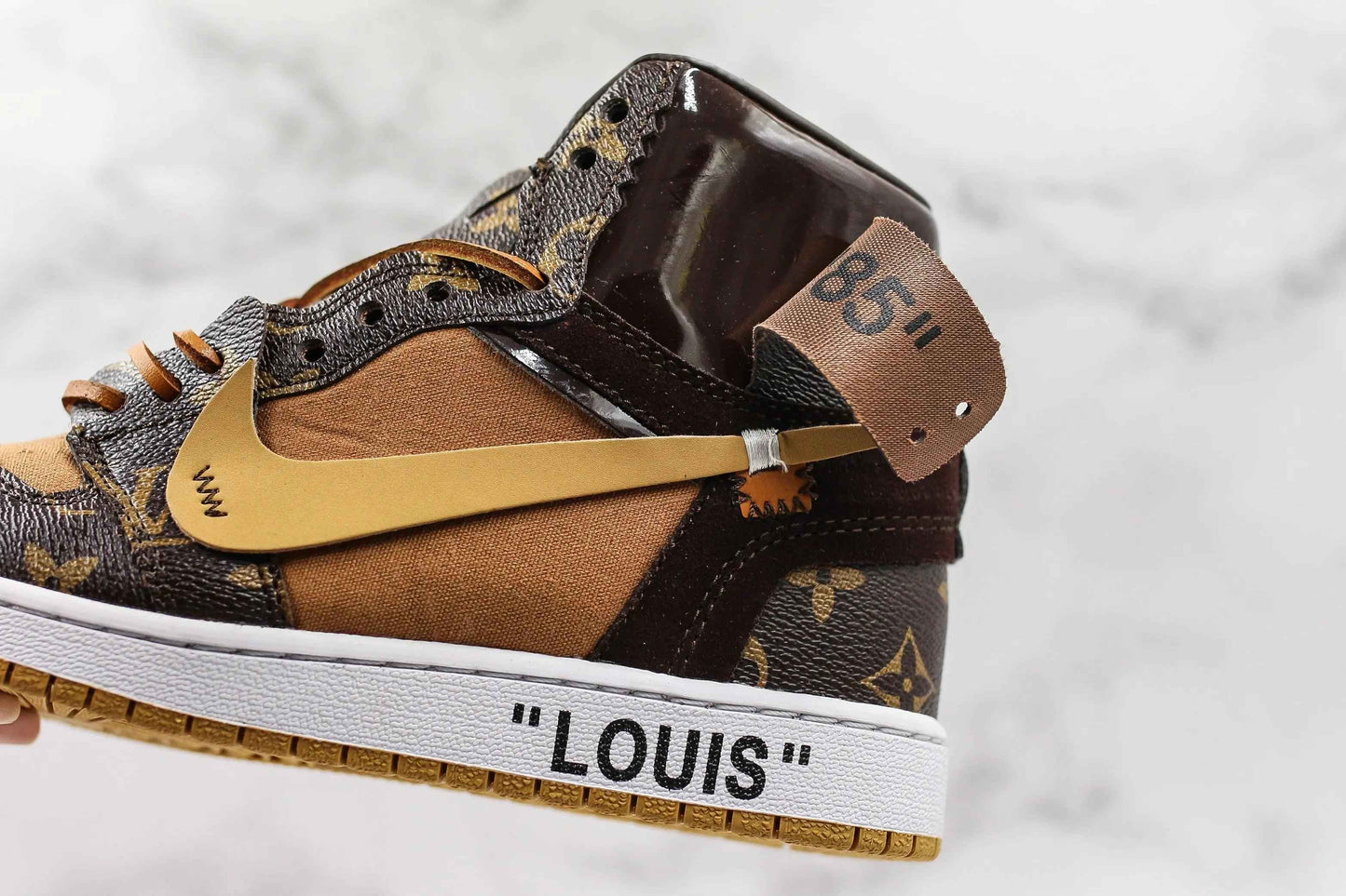 Custom Air Jordan 1 Monogram High Q With Original Box SneakerNational