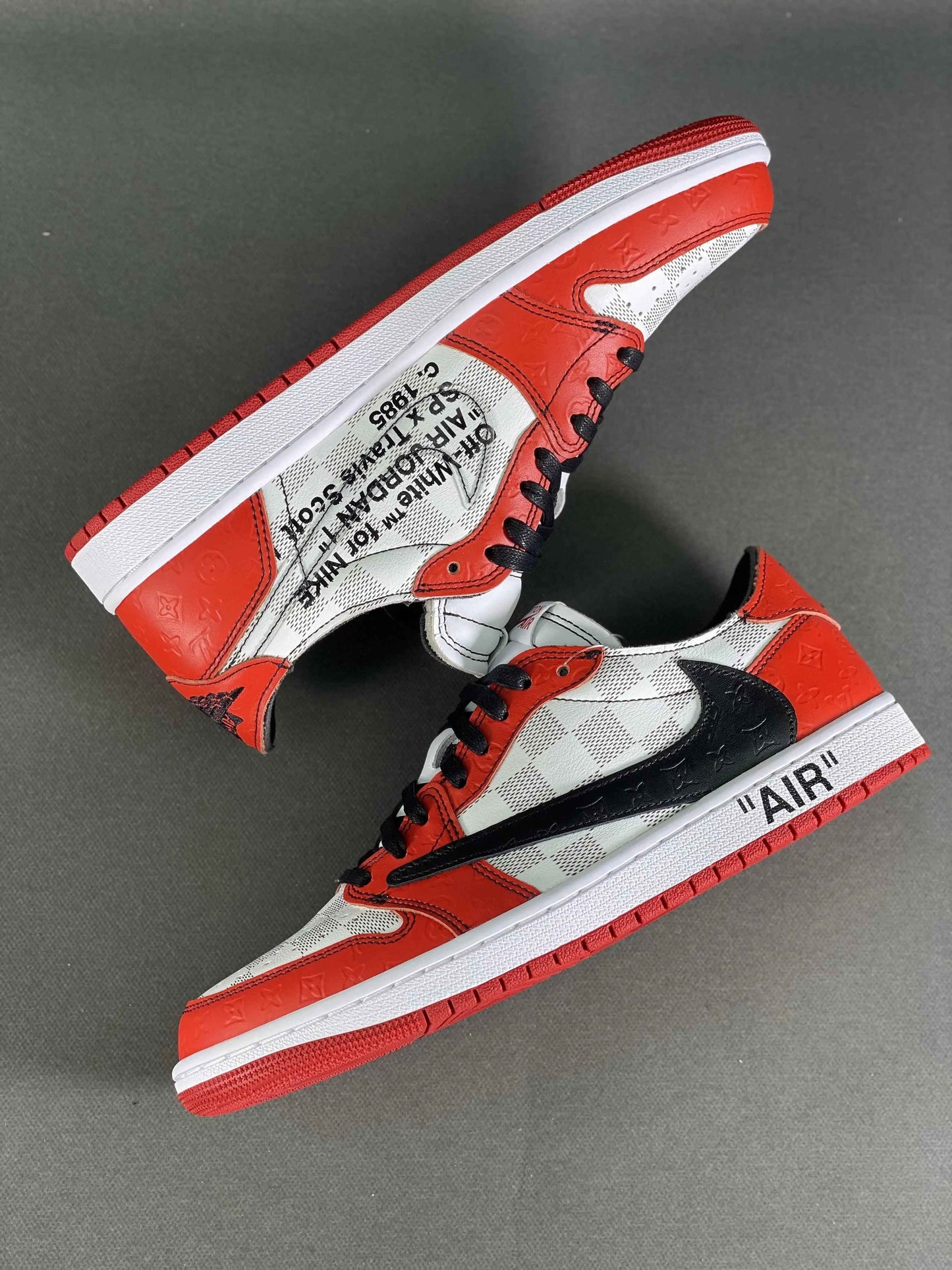 Custom Air Jordan 1 Low x Off-White x Travis Scott DZ2403 006 SneakerNational