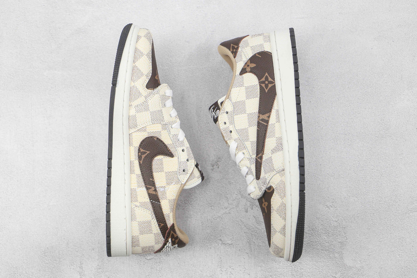 Custom Air Jordan 1 Low Monogram - Fragment x Travis Scott Collaboration SneakerNational