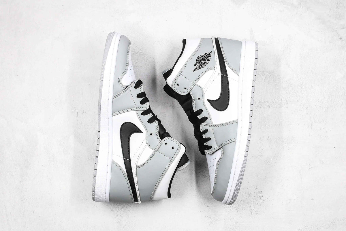 Custom Jordan 1 Light Smoke Grey Mid High Q Sneakers SneakerNational