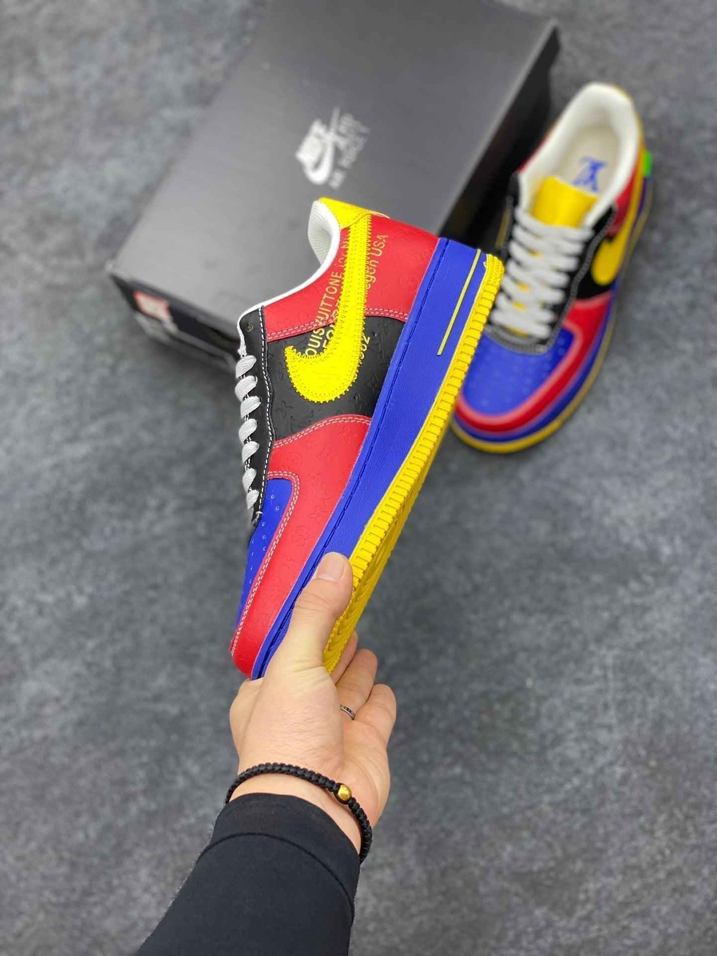 Custom LV x Off-wht x NK Air Force 1 1A9V9D SneakerNational