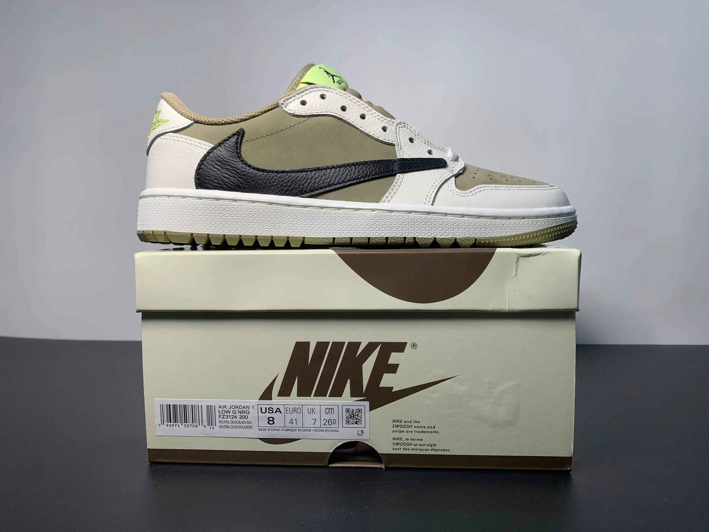 Custom Travis Scott x Air Jordan 1 Low Golf TS DM7866-01
