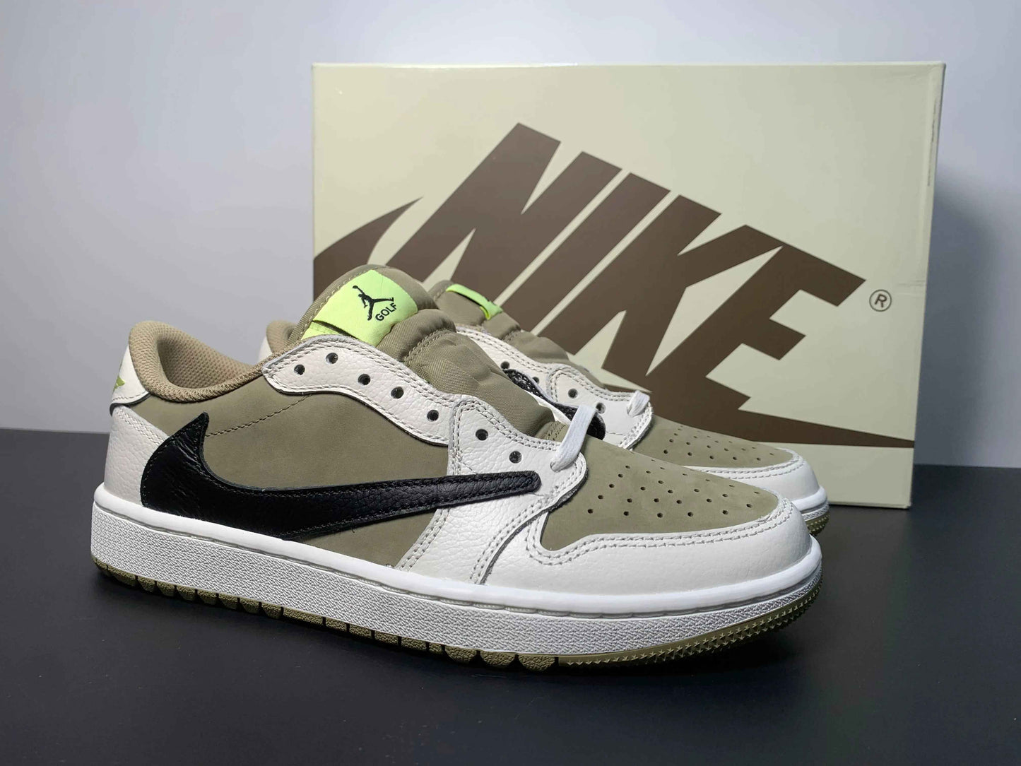 Custom Travis Scott x Air Jordan 1 Low Golf TS DM7866-01