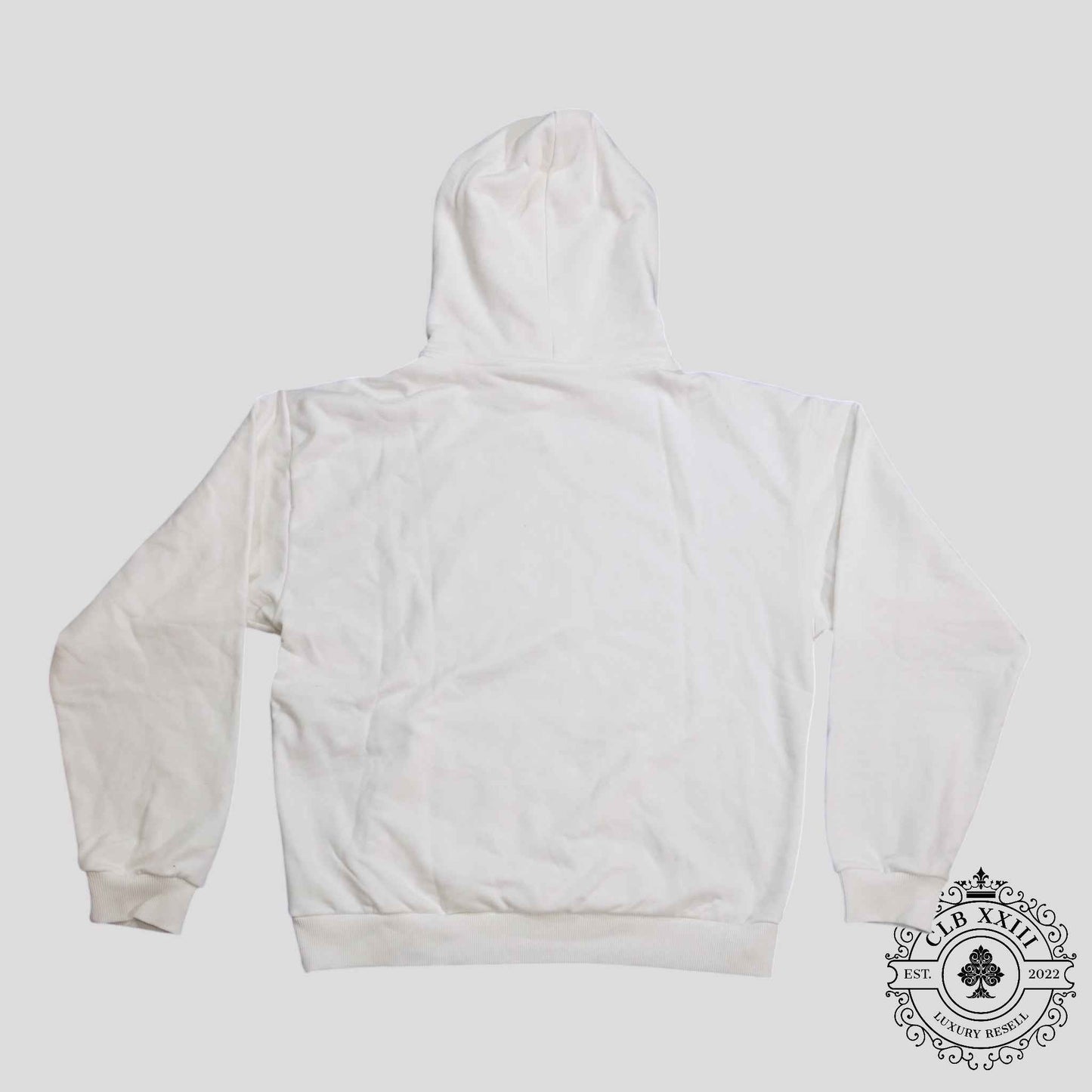 Celine Homme Logo Hoodie in White