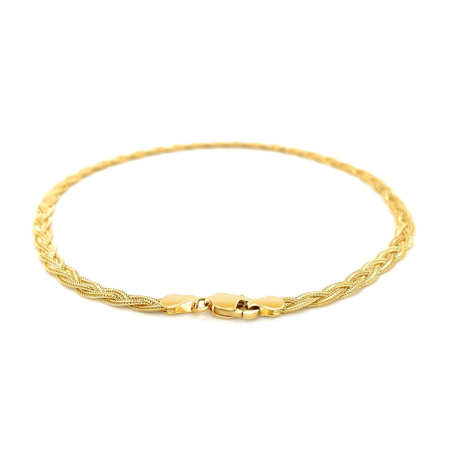 14k Yellow Gold Braided Bracelet (3.50 mm)