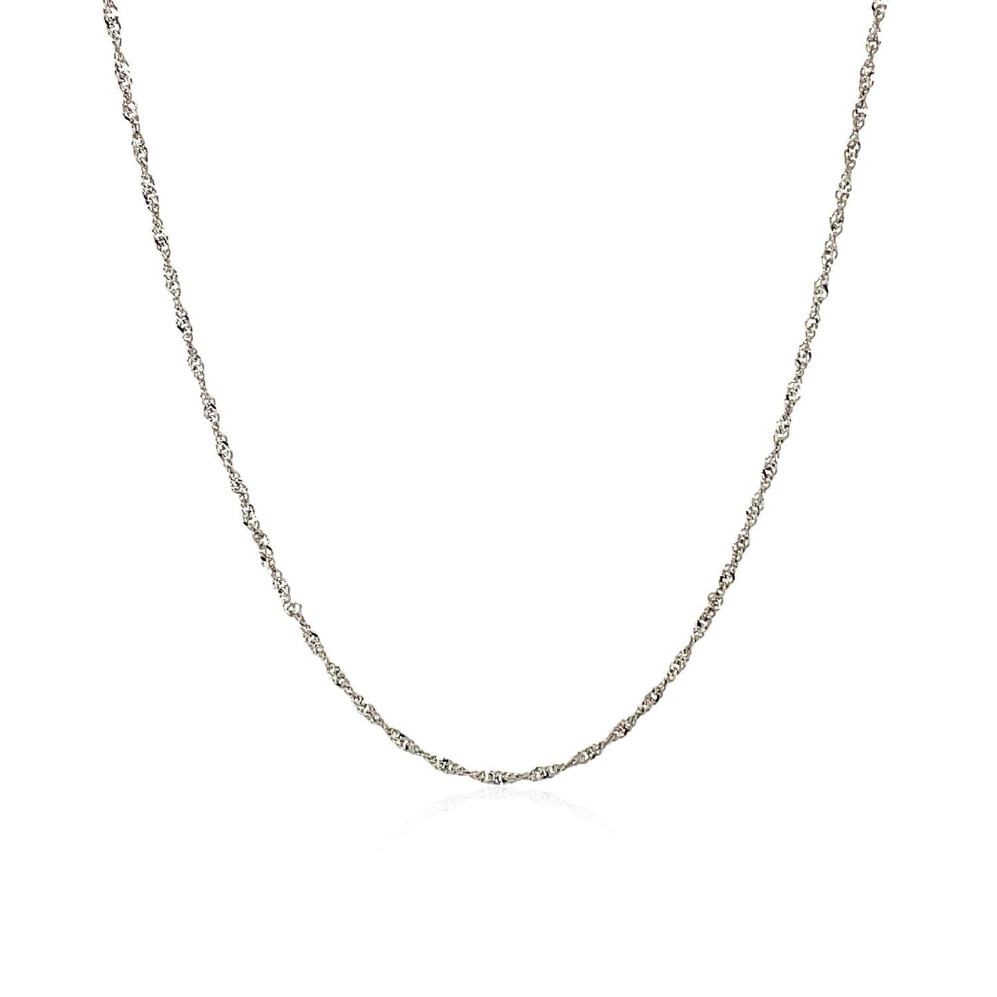 10k White Gold Singapore Chain (1.10 mm)