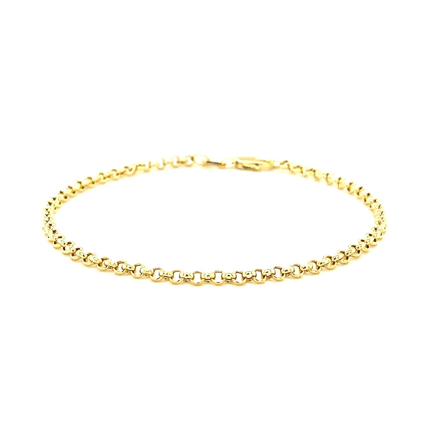 14k Yellow Gold Rolo Bracelet (2.50 mm)