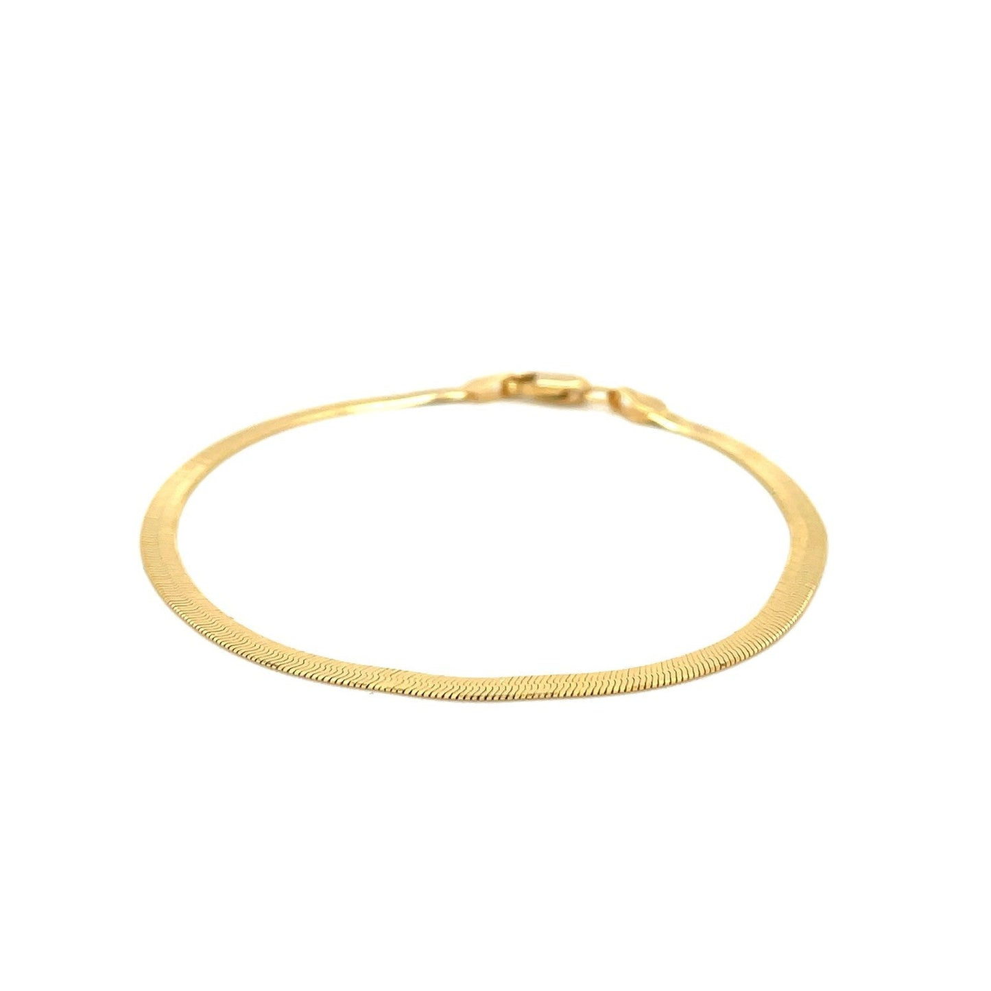 Imperial Herringbone Bracelet in 10k Yellow Gold (2.80 mm)