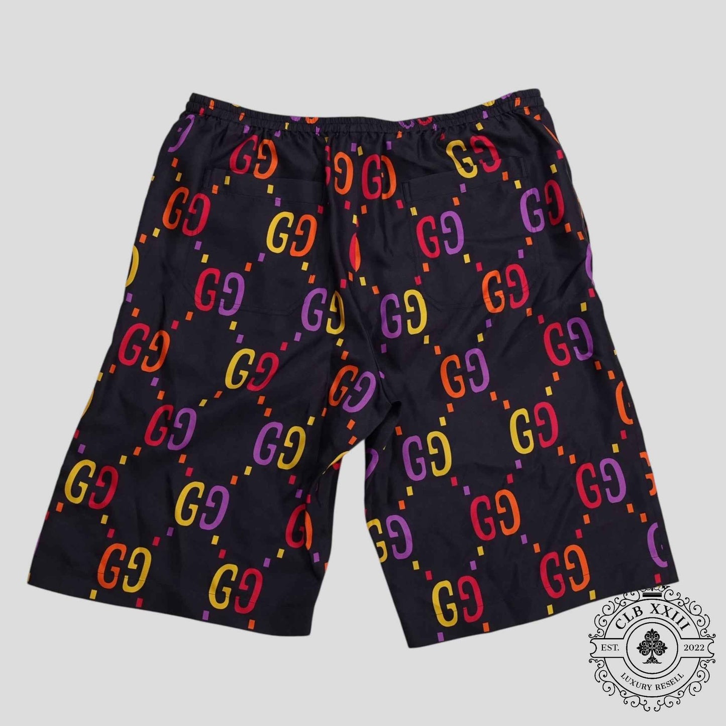 Gucci Jumbo GG Silk Shorts in Blue