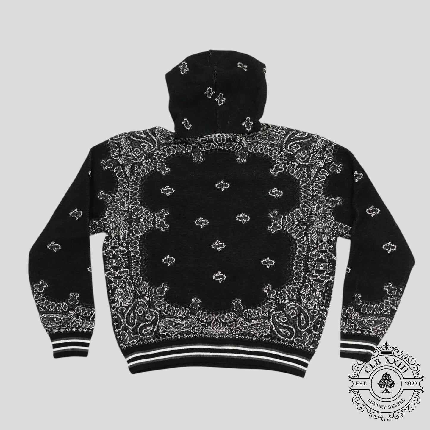 Amiri Bandana Basketball Hoodie in Black