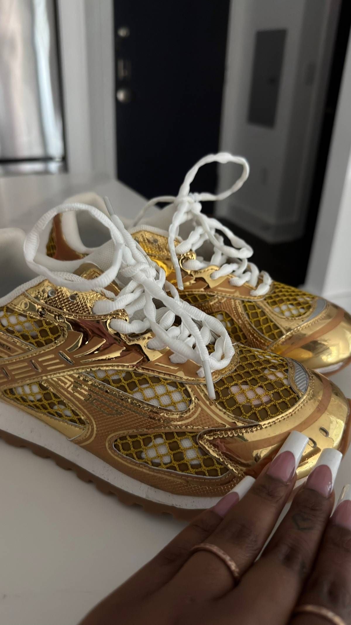Bottega Veneta Orbit Gold Sneakers