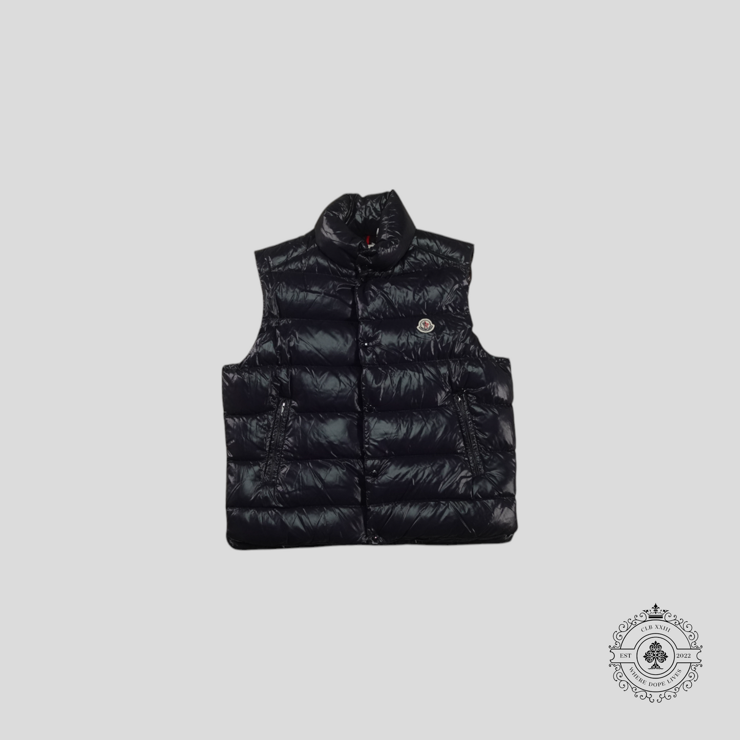 Moncler Tib Gilet Vest In Navy Blue