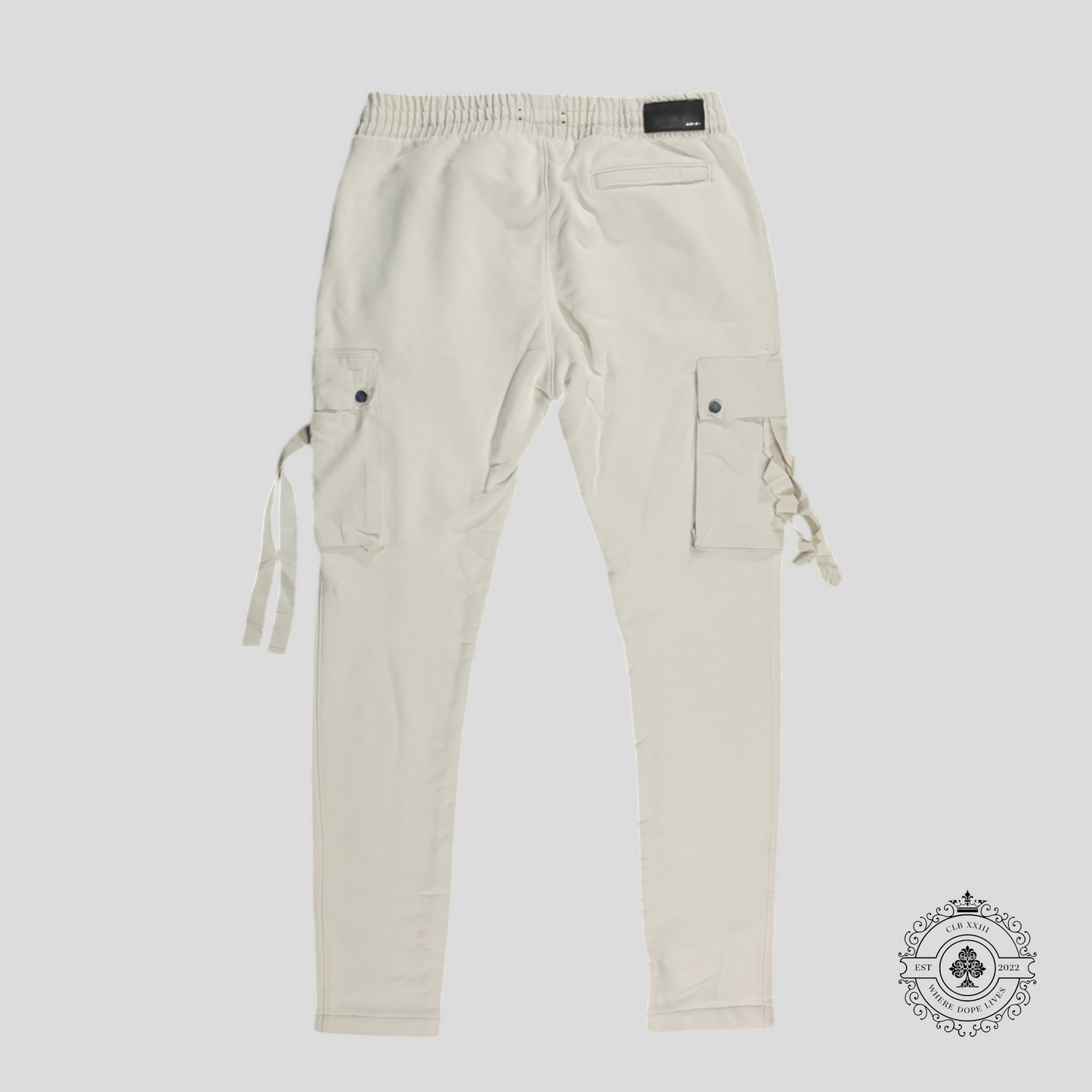 Amiri Tapered Cargo Sweatpants in Alabaster White -Preowned