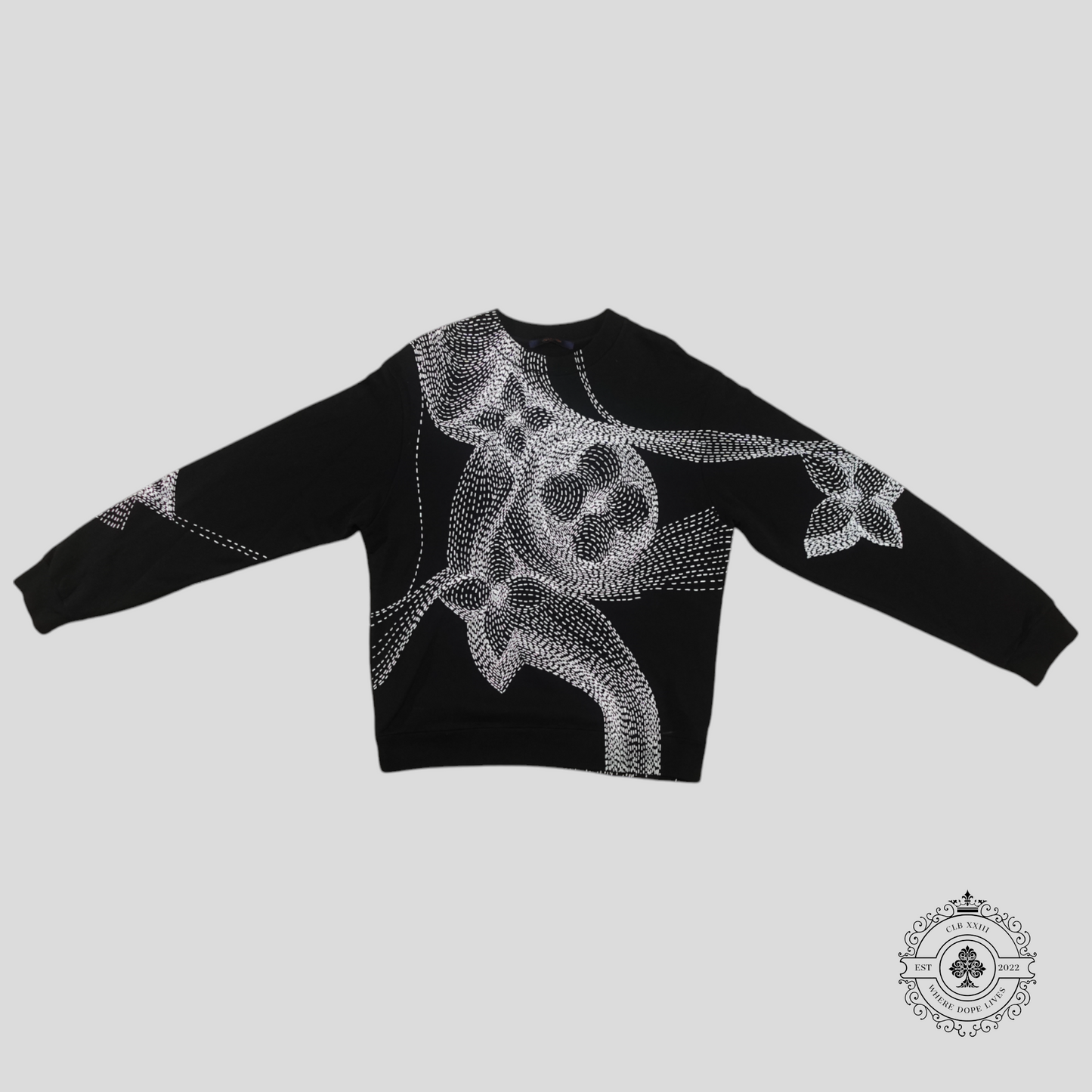 Louis Vuitton Flower Print Sweatshirt in Black