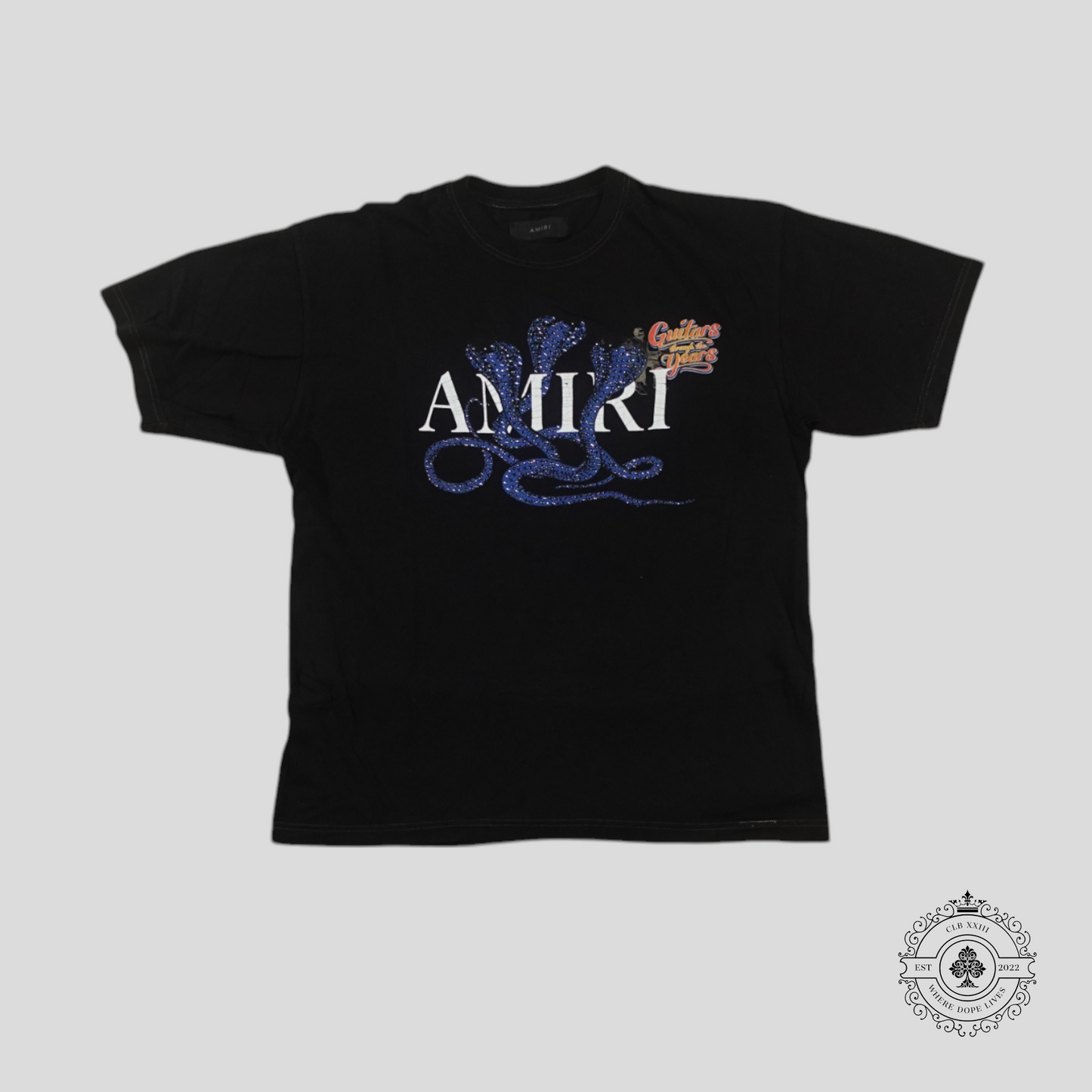 Amiri X Bossy Blue Poison Vintage Guitar T-Shirt in Black