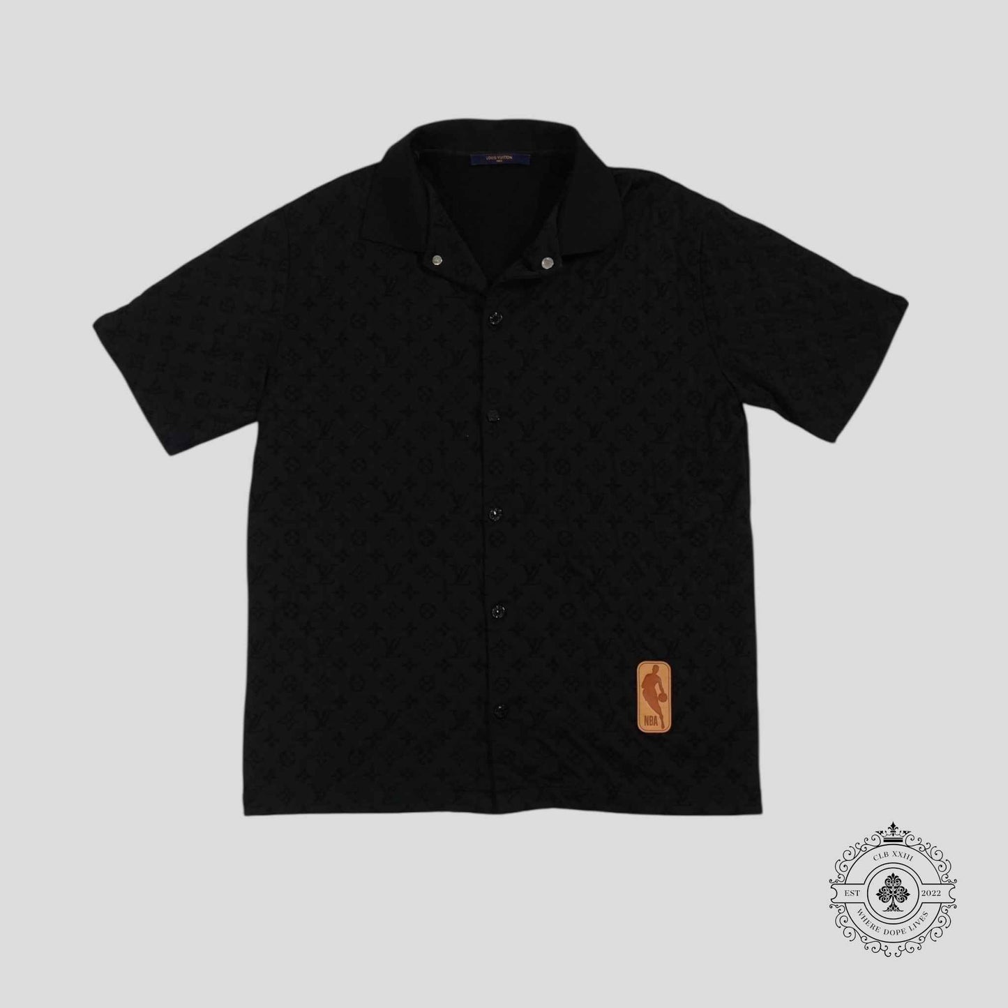 Louis Vuitton X NBA Monogram Button Up Shirt in Black