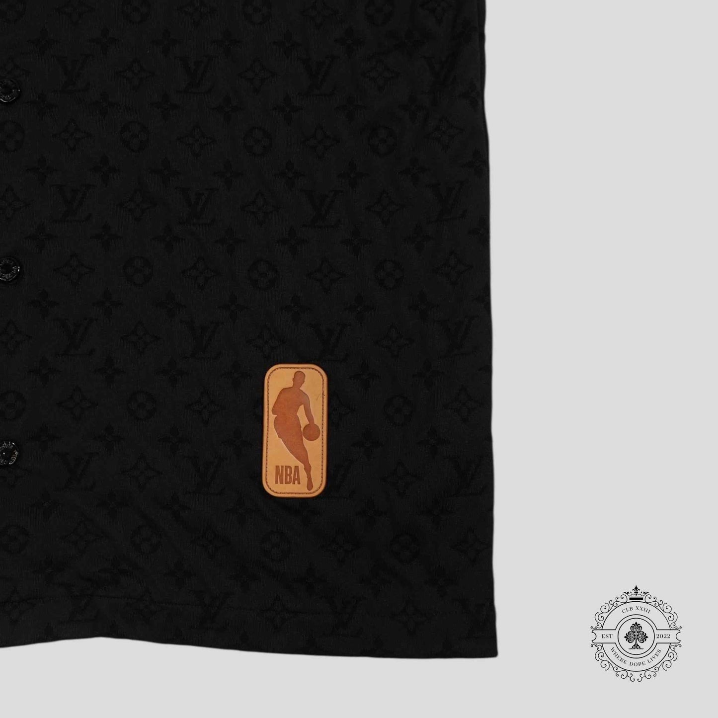 Louis Vuitton X NBA Monogram Button Up Shirt in Black