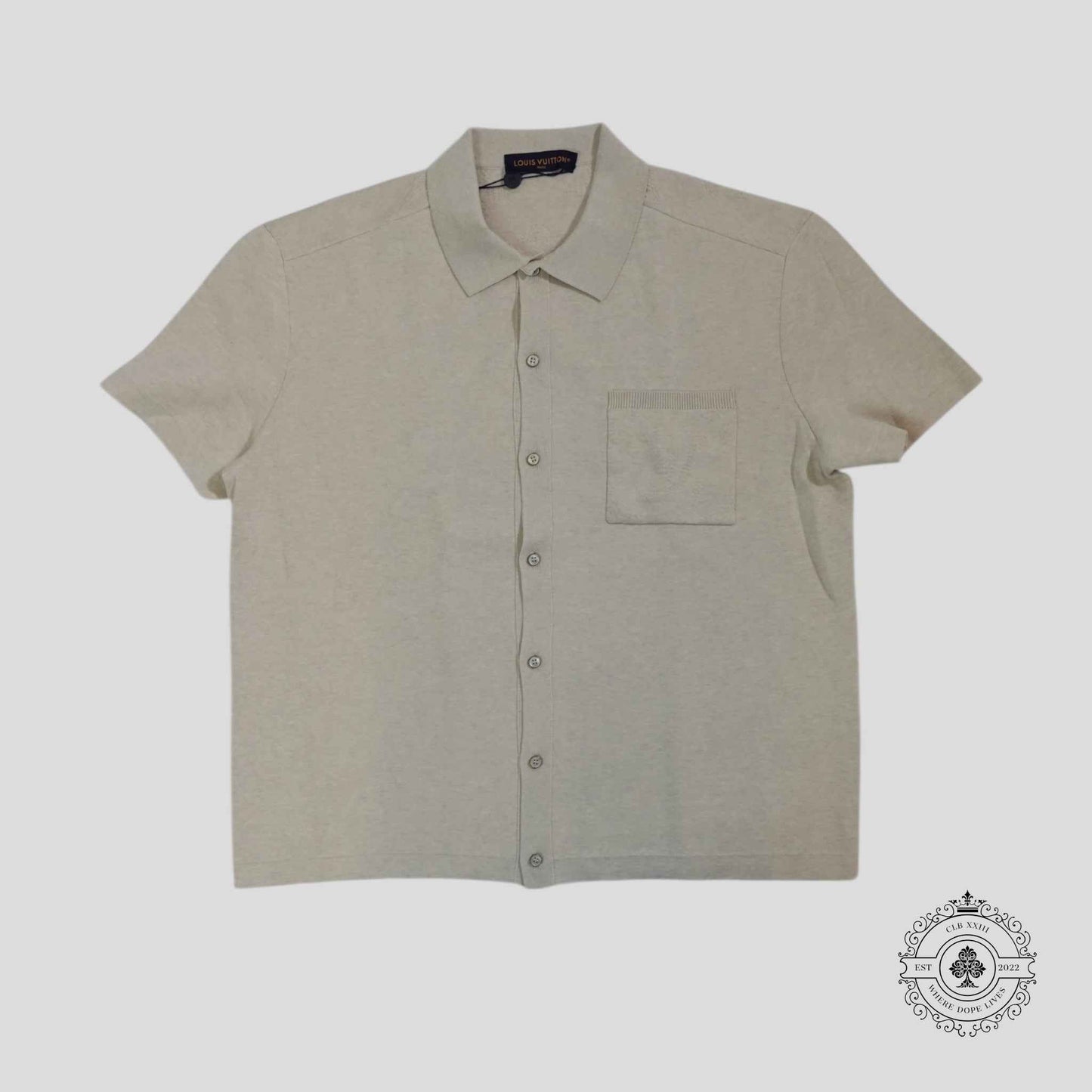 Louis Vuitton Safari Monogram Knit Shirt in Khaki